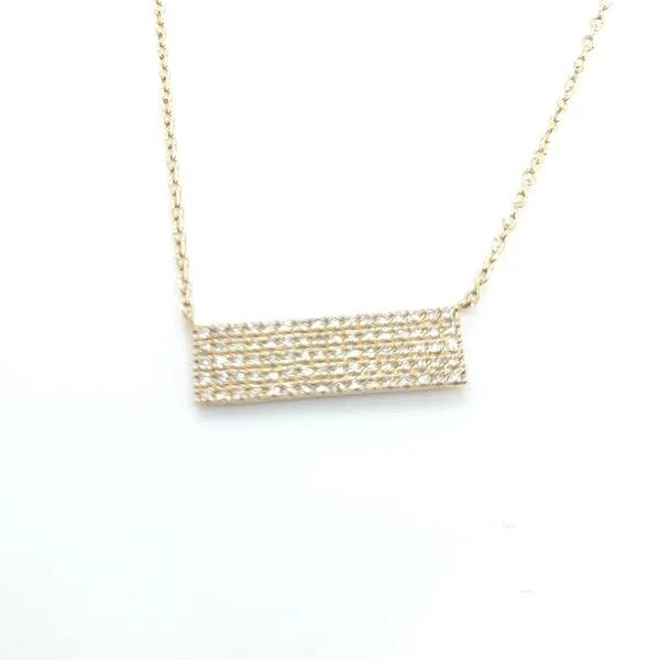 MK JEWELRY INC 14K Yellow Gold Diamond Pendant Blue Water Jewelers Saint Augustine, FL