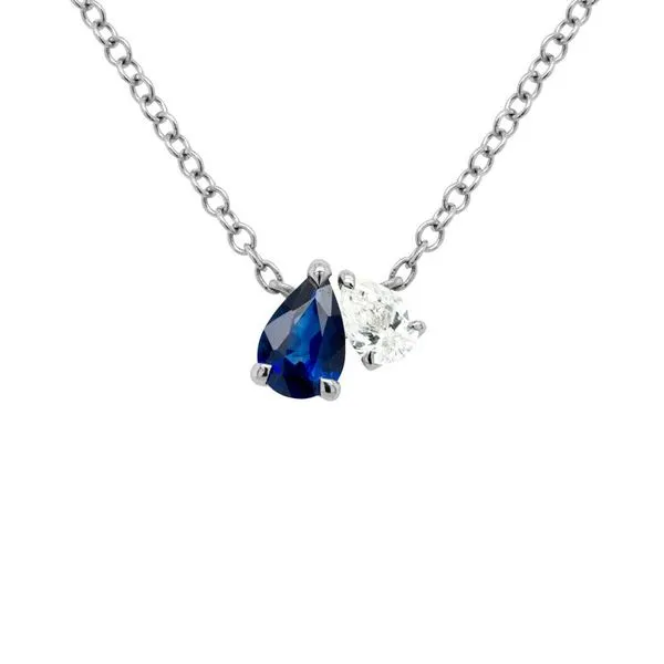 Artistry Ltd. 14K White Gold Colored Stone Necklace Blue Water Jewelers Saint Augustine, FL
