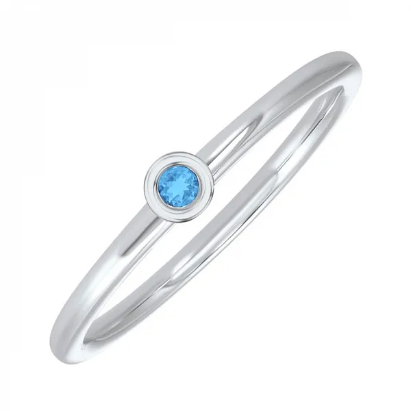 Gemsone 14K White Gold Ring Blue Water Jewelers Saint Augustine, FL