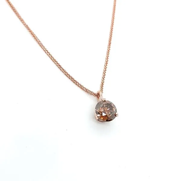 14K Rose Gold Diamond Pendant Blue Water Jewelers Saint Augustine, FL