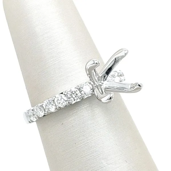 DIAMONDS FOREVER OF USA INC 14K White Gold Diamond Semi-mount Ring Blue Water Jewelers Saint Augustine, FL