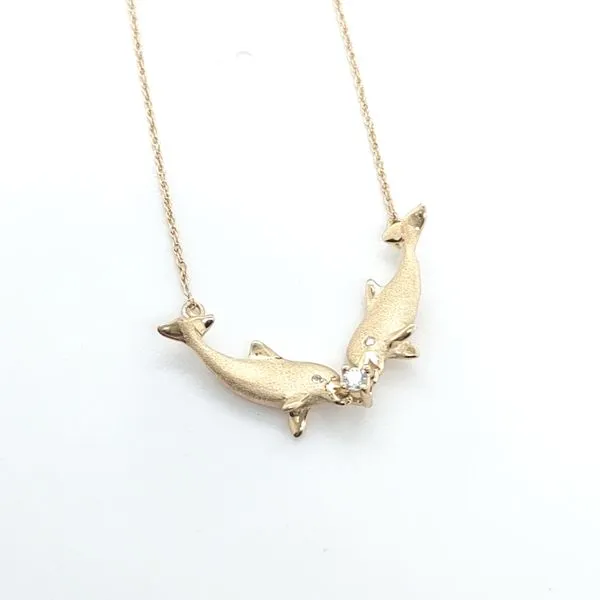 Denny Wong 14K Yellow Gold Diamond Necklace Blue Water Jewelers Saint Augustine, FL