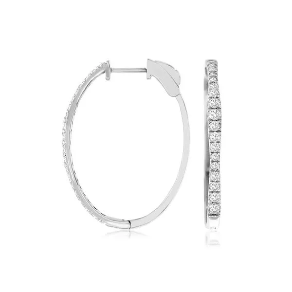 ROYAL JEWELRY MFG, INC. 14K White Gold Diamond Earrings Blue Water Jewelers Saint Augustine, FL