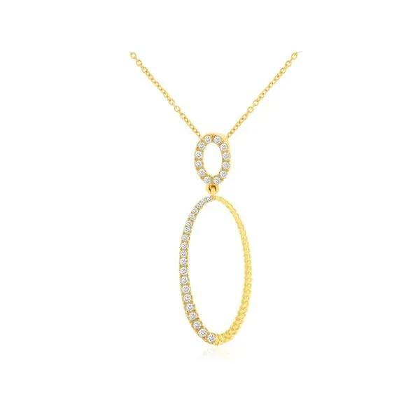 ROYAL JEWELRY MFG, INC. 14K Yellow Gold Diamond Pendant Blue Water Jewelers Saint Augustine, FL