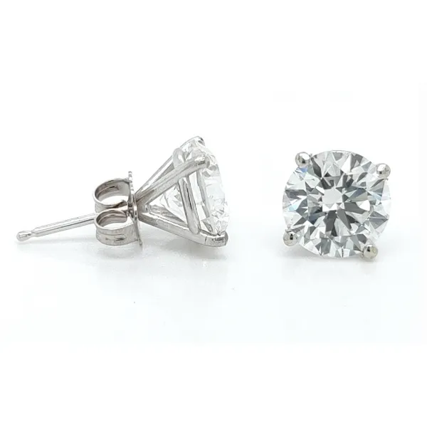 GEORGIA CARBON LAB 14K White Gold Stud Earrings Blue Water Jewelers Saint Augustine, FL