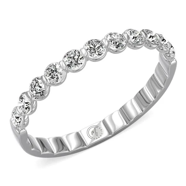 Crown Ring 14K White Gold Wedding Band Blue Water Jewelers Saint Augustine, FL