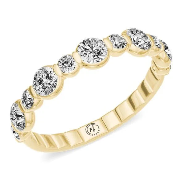 Crown Ring 14K Yellow Gold Wedding Band Blue Water Jewelers Saint Augustine, FL