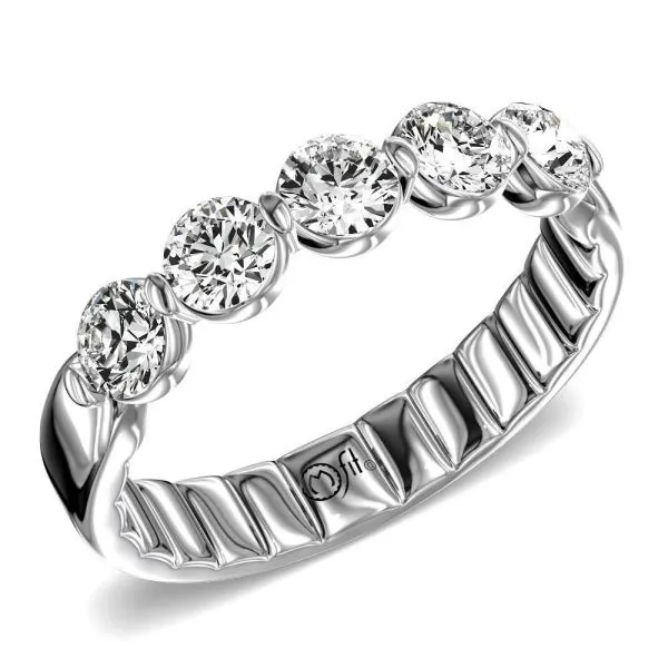 Crown Ring 14K White Gold Wedding Band Blue Water Jewelers Saint Augustine, FL