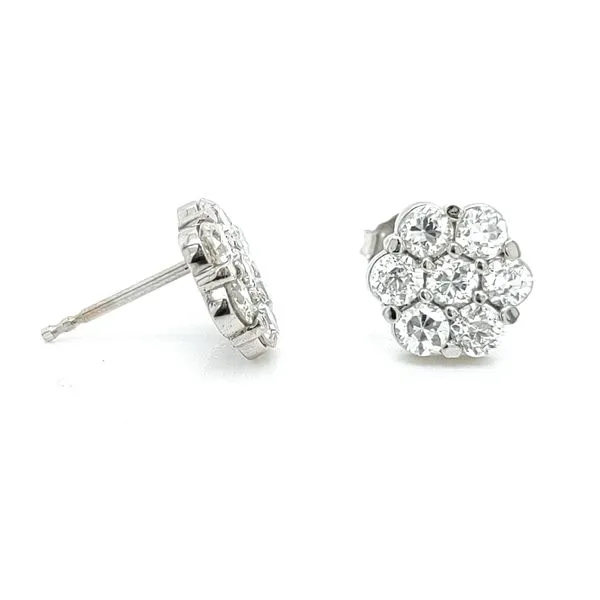 Kenyon Diamond 14K White Gold Diamond Earrings Blue Water Jewelers Saint Augustine, FL