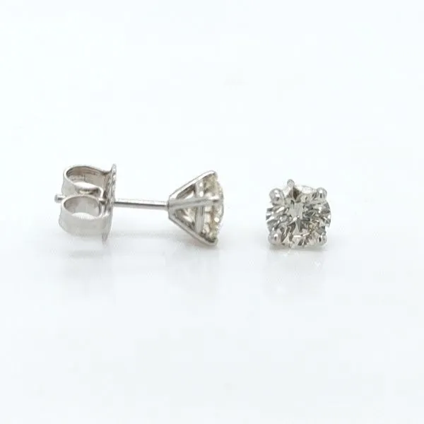Kenyon Diamond 14K White Gold Stud Earrings Blue Water Jewelers Saint Augustine, FL