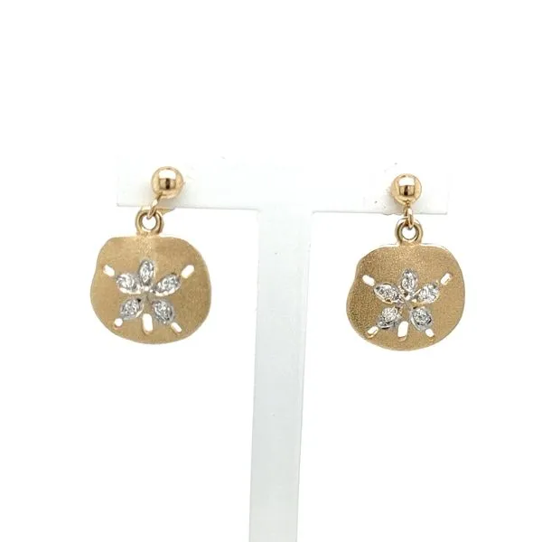 Denny Wong 14K Yellow Gold Diamond Earrings Blue Water Jewelers Saint Augustine, FL