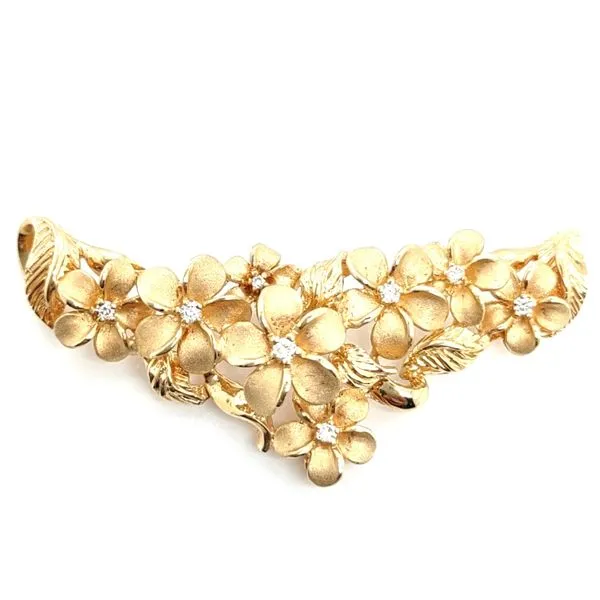 Denny Wong 14K Yellow Gold Diamond Pendant Blue Water Jewelers Saint Augustine, FL