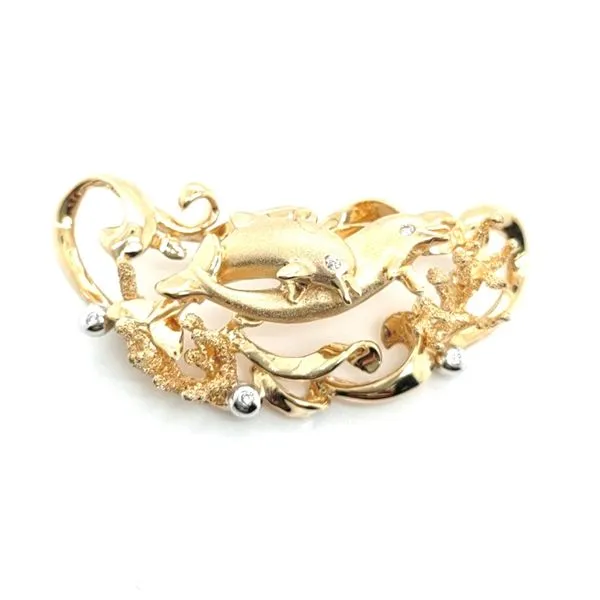 Denny Wong 14K Yellow Gold Diamond Pendant Blue Water Jewelers Saint Augustine, FL