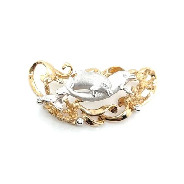 Denny Wong Two-Tone Diamond Pendant Blue Water Jewelers Saint Augustine, FL