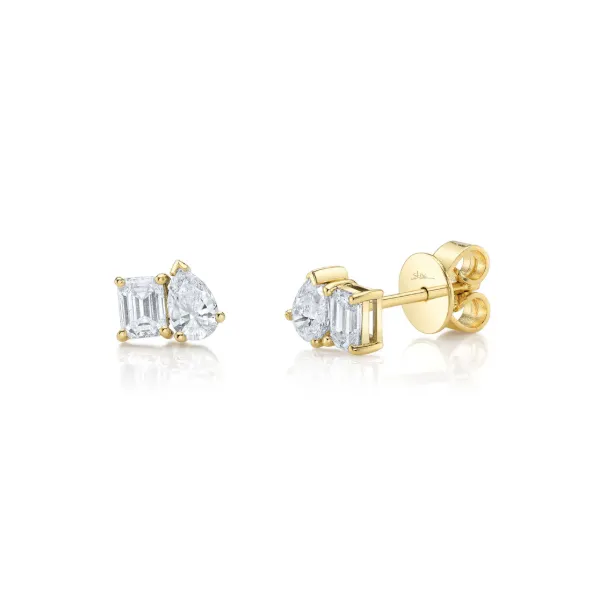 Shy Creations 14K Yellow Gold Diamond Earrings Blue Water Jewelers Saint Augustine, FL