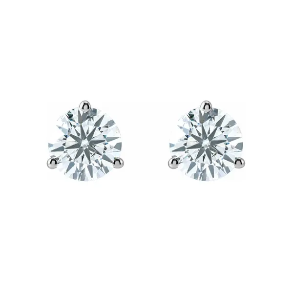 OM JEWELRY INC 14K White Gold Stud Earrings Blue Water Jewelers Saint Augustine, FL