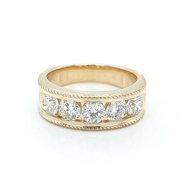 Malakan Diamond Co. 14K Yellow Gold Wedding Band Blue Water Jewelers Saint Augustine, FL