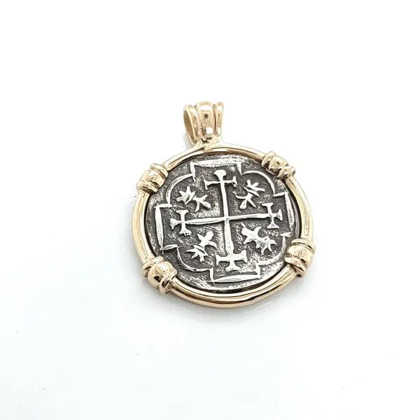 Reller Two-Tone Silver Pendant Blue Water Jewelers Saint Augustine, FL