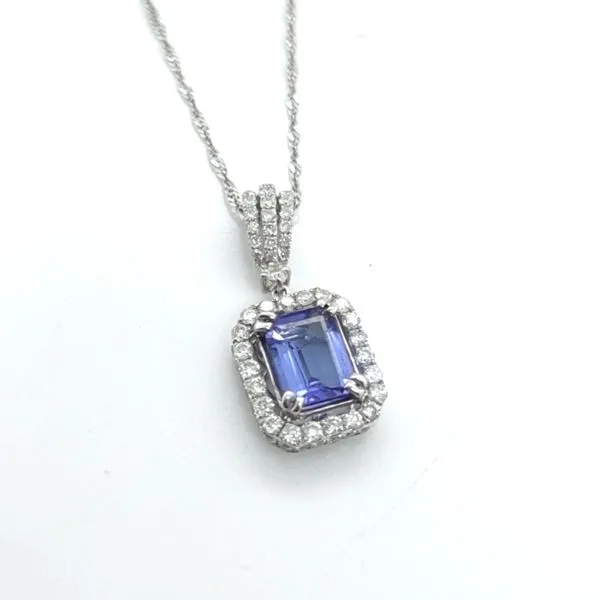 Blue Water 18K White Gold Colored Stone Pendant Blue Water Jewelers Saint Augustine, FL