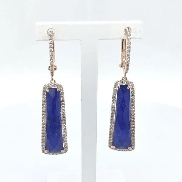 Blue Water 18K Rose Gold Colored Stone Earrings Blue Water Jewelers Saint Augustine, FL