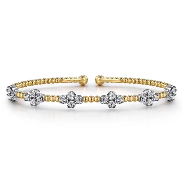 Gabriel & Co 14K Yellow Gold Diamond Bracelet Blue Water Jewelers Saint Augustine, FL