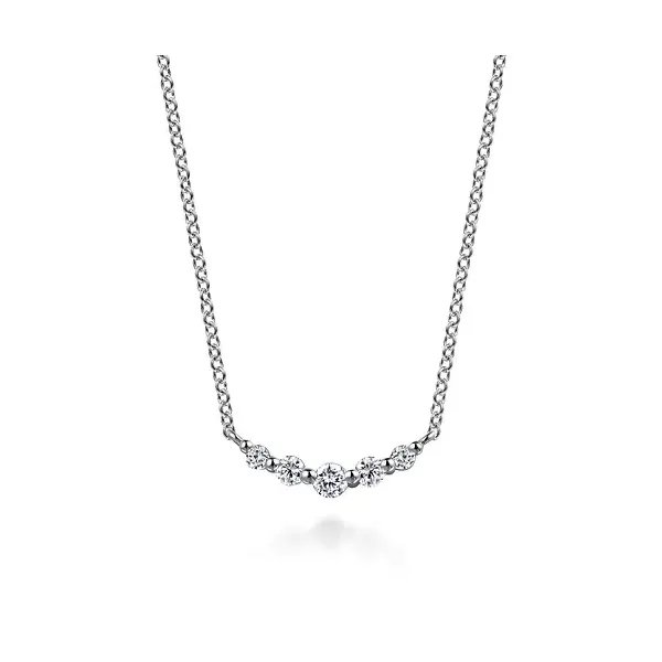 Gabriel & Co 14K White Gold Colored Stone Necklace Blue Water Jewelers Saint Augustine, FL