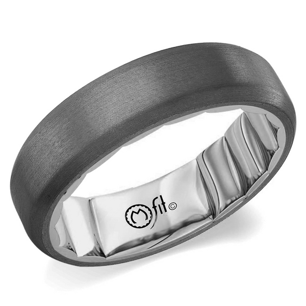 CR Two-Tone Wedding Band Blue Water Jewelers Saint Augustine, FL