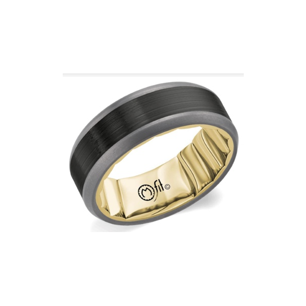 CR Two-Tone Wedding Band Blue Water Jewelers Saint Augustine, FL