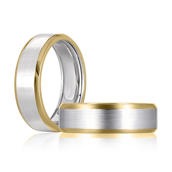 A. Jaffe Two-Tone Wedding Band Blue Water Jewelers Saint Augustine, FL