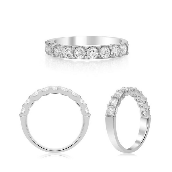 Roman and Jules 14K White Gold Wedding Band Blue Water Jewelers Saint Augustine, FL