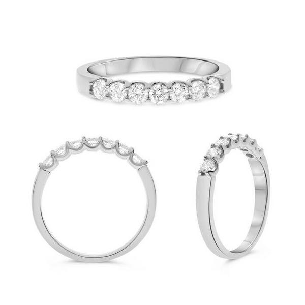 RAJ 14K White Gold Wedding Band Blue Water Jewelers Saint Augustine, FL