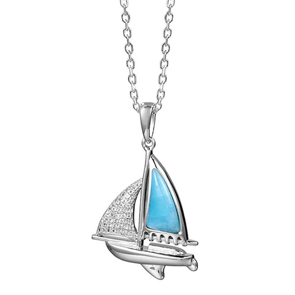 Alamea Sterling Silver Silver Pendant Blue Water Jewelers Saint Augustine, FL