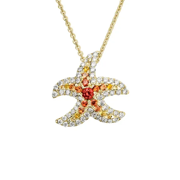 Art 14K Yellow Gold Pendant Blue Water Jewelers Saint Augustine, FL