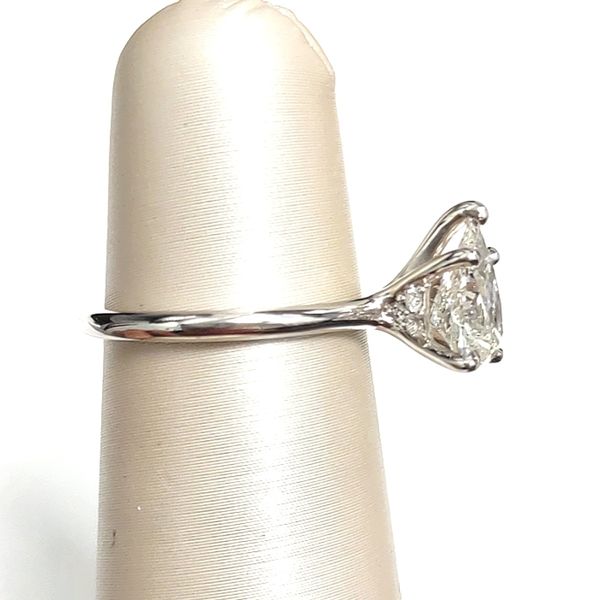 1.30 TCW DIAMOND SOLITAIRE WITH ACCENT DIAMONDS ENGAGEMENT RING Image 2 Blue Water Jewelers St. Augustine, FL
