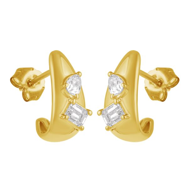 PG 18K Yellow Gold Earrings Blue Water Jewelers Saint Augustine, FL