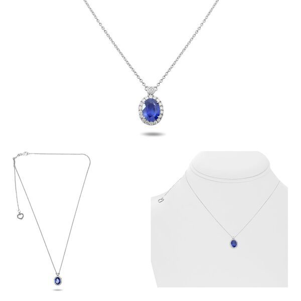 RAJ 14K White Gold Pendant Blue Water Jewelers Saint Augustine, FL