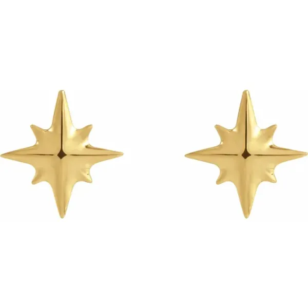 STU 14K Yellow Gold Earrings Blue Water Jewelers Saint Augustine, FL