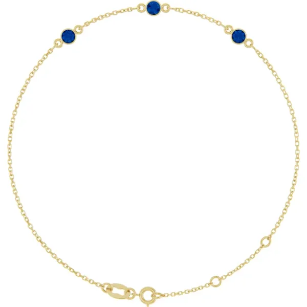 14K Yellow Gold Bezel Bracelet Blue Water Jewelers Saint Augustine, FL