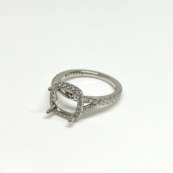 Platinum Halo Semi- Mount Blue Water Jewelers Saint Augustine, FL