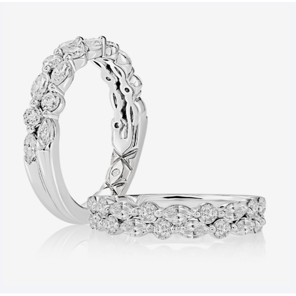 14K White Gold Wedding Band Blue Water Jewelers Saint Augustine, FL