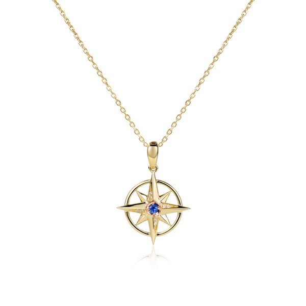 14K Yellow Gold Pendant Blue Water Jewelers Saint Augustine, FL