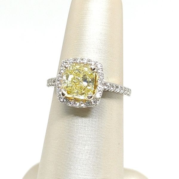 18K White Gold Halo Engagement Ring Blue Water Jewelers Saint Augustine, FL