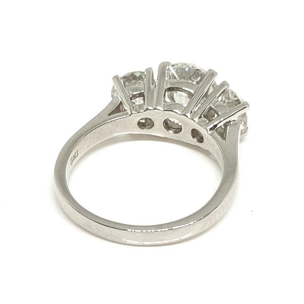 3.42 TCW Natural Diamond 3‑Stone Platinum Ring – GIA Image 2 Blue Water Jewelers St. Augustine, FL