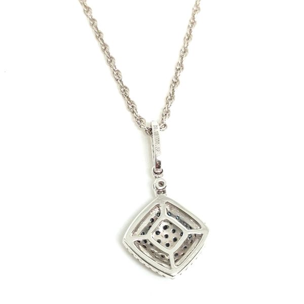 Estate Blue & White Diamond Pendant – 18K/14K Gold, 0.45 TCW Image 3 Blue Water Jewelers St. Augustine, FL