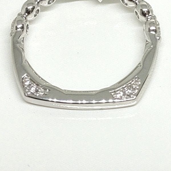 0.87 TCW Diamond Semi‑Mount Ring in 14K White/Pink Gold – 20 Round G/SI Diamonds, Signature Shank, Fits 2.00 CT Round Center (Not Included) Image 2 Blue Water Jewelers St. Augustine, FL