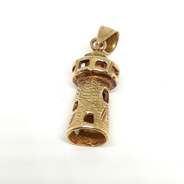 Estate 14K Gold Lighthouse Pendant Image 2 Blue Water Jewelers Saint Augustine, FL