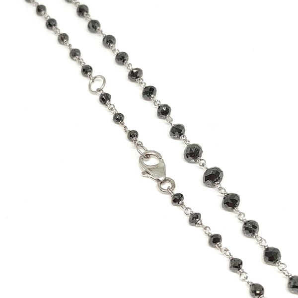 14.99 TCW Black Diamond Beaded 18K White Gold Necklace, 17&acirc;�"18" Blue Water Jewelers Saint Augustine, FL