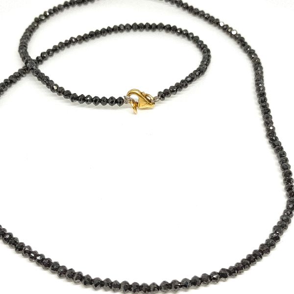 29.50 TCW Black Diamond Beaded 18K Gold Necklace, 18" Blue Water Jewelers Saint Augustine, FL