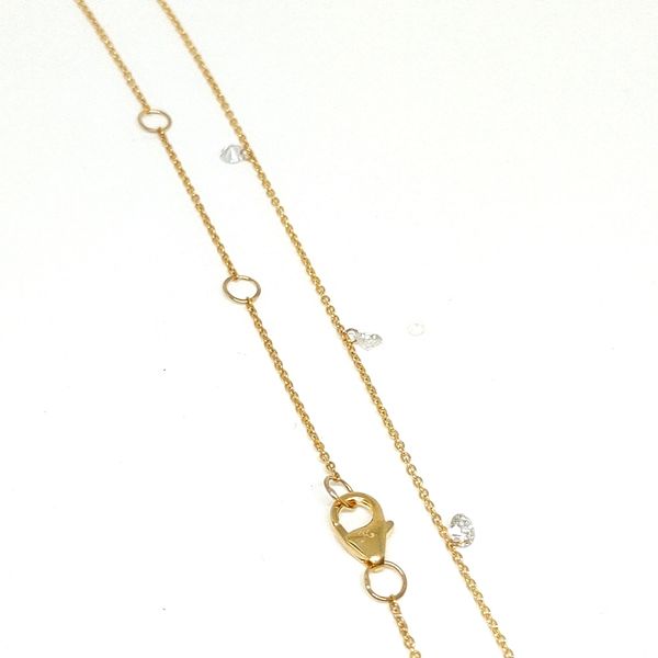 0.30 TCW Diamond Dangle Station 18K Gold Adjustable Necklace, 16–18" Image 2 Blue Water Jewelers St. Augustine, FL