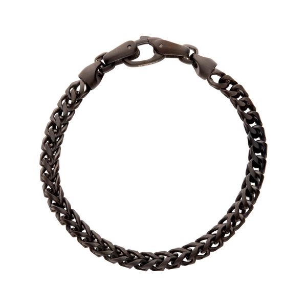 5mm Black IP Steel Sandblast Franco Chain 8" Bracelet Blue Water Jewelers Saint Augustine, FL